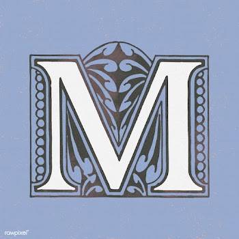 Capital letter M vintage typography style | Free stock vector - 474693