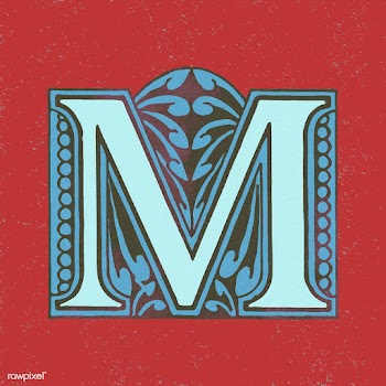 Capital letter M vintage typography style | Free stock vector - 474731