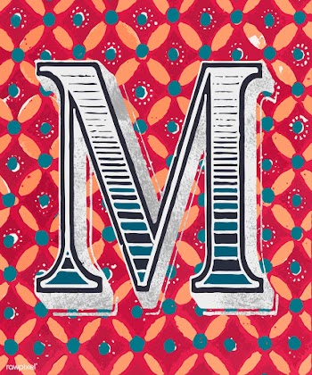 Capital letter M vintage typography style | Free stock vector - 474742