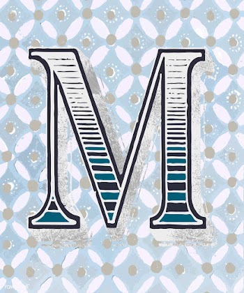 Capital letter M vintage typography style | Free stock vector - 474755