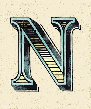 Capital letter N vintage typography style | Free stock vector - 474786