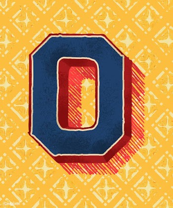 Capital letter O vintage typography style | Free stock vector - 474719