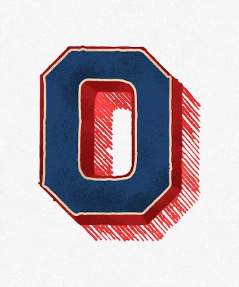 Capital letter O vintage typography style | Free stock vector - 474843