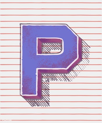 Capital letter P vintage typography style | Free stock vector - 474643