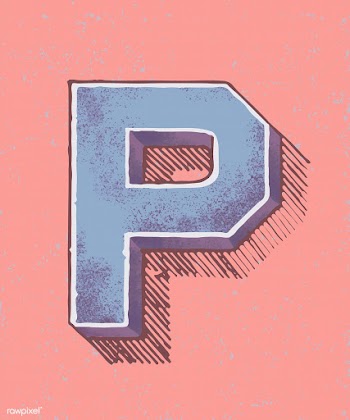 Capital letter P vintage typography style | Free stock vector - 474650