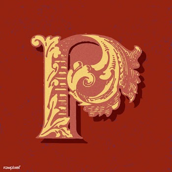 Capital letter P vintage typography style | Free stock vector - 474676