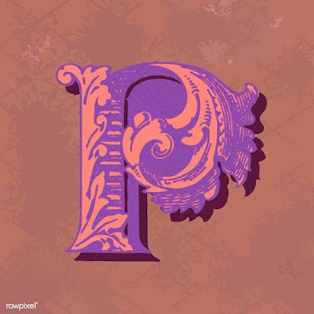 Capital letter P vintage typography style | Free stock vector - 474724