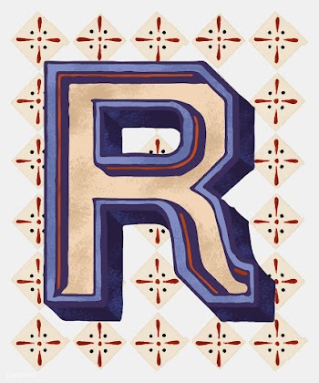 Capital letter R vintage typography style | Free stock vector - 474656