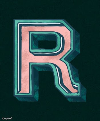 Capital letter R vintage typography style | Free stock vector - 474686