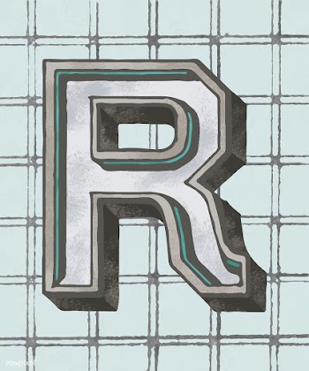Capital letter R vintage typography style | Free stock vector - 474698