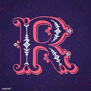 Capital letter R vintage typography style | Free stock vector - 474740