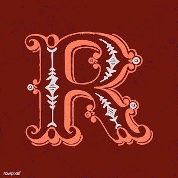 Capital letter R vintage typography style | Free stock vector - 474741