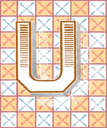 Capital letter U vintage typography style | Free stock vector - 474721