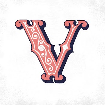 Capital letter V vintage typography style | Free stock vector - 474666