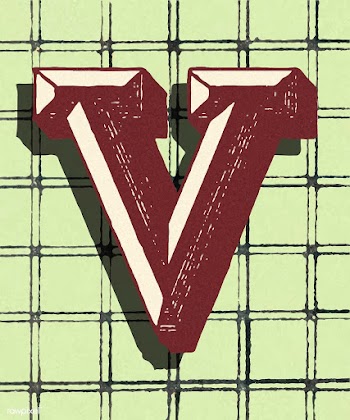 Capital letter V vintage typography style | Free stock vector - 474751