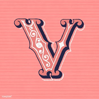 Capital letter V vintage typography style | Free stock vector - 474873