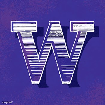 Capital letter W vintage typography style | Free stock vector - 474704