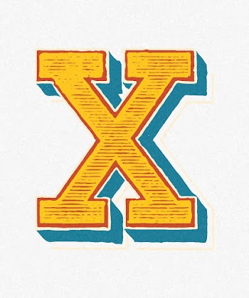 Capital letter X vintage typography style | Free stock vector - 474830