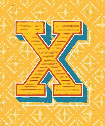 Capital letter X vintage typography style | Free stock vector - 474872