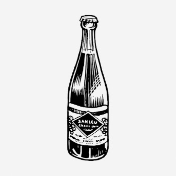 Capped bottle drawing, vintage object | Free Photo - rawpixel