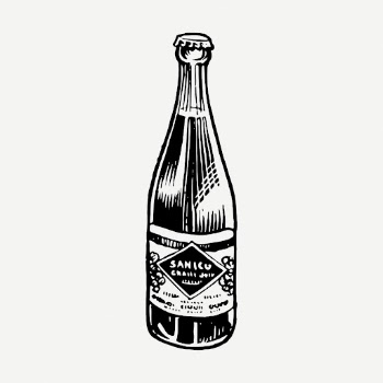 Capped bottle drawing, vintage object | Free PSD - rawpixel
