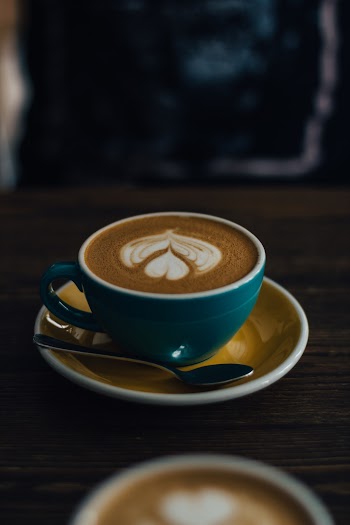 Cappuccino Cup on Saucer With Teaspoon