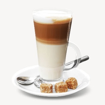 Cappuccino & sugar collage element, | Free PSD - rawpixel
