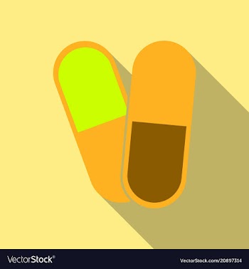 Capsules info graphic painkillers antibiotics vector image
