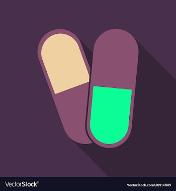 Capsules info graphic painkillers antibiotics vector image