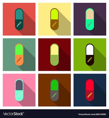 Capsules info graphic painkillers antibiotics vector image