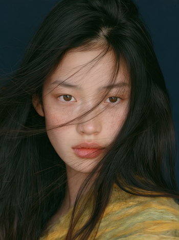 Captivating Portrait of a Mixed-Race Korean Girl