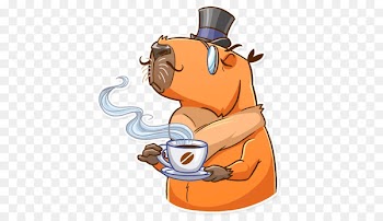 Capybara Clip art Telegram Illustration Sticker - capybara pennant 