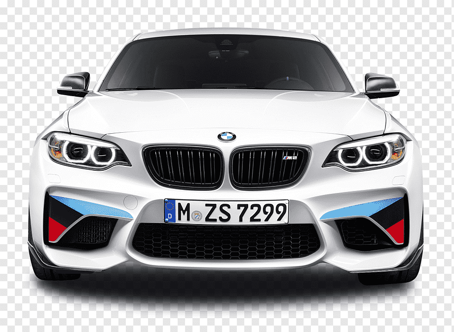 Car BMW Mercedes-Benz, White BMW M2 Coupe Front View Car, white BMW car in close-up, compact Car, sedan, performance Car png