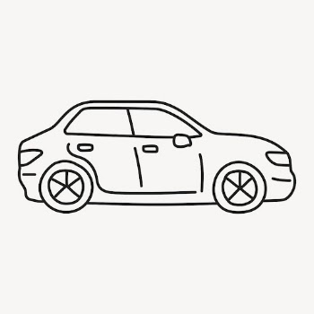 Car clipart, vehicle line art | Free Vector Illustration - rawpixel