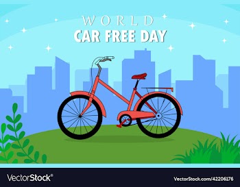 car-free day holiday banner or poster