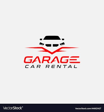 car garage rental car dealership logo