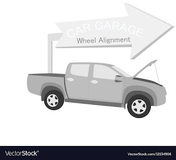 Car garage vector image