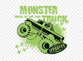 Car Green Monster Monster truck Poster - Green Car Print 