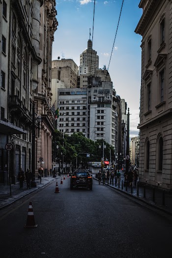 Car In Between Buildings
