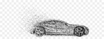 Car Light-emitting diode Headlamp - Hand drawn particle particle car pattern 
