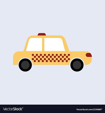 Car linear icon taxi thin line automobile vector image
