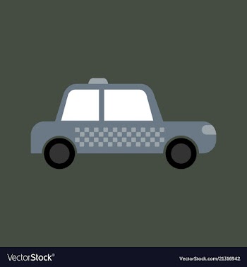 Car linear icon taxi thin line automobile vector image