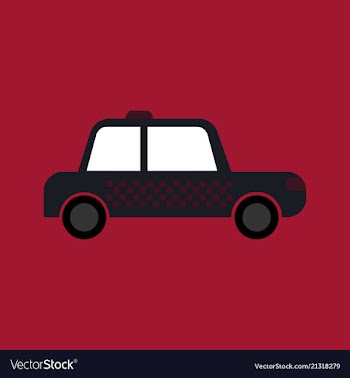 Car linear icon taxi thin line automobile vector image