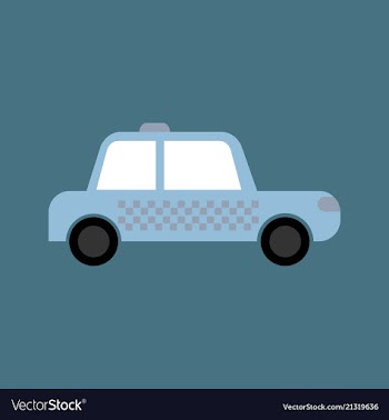 Car linear icon taxi thin line automobile vector image