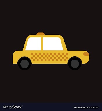 Car linear icon taxi thin line automobile vector image