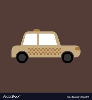 Car linear icon taxi thin line automobile vector image