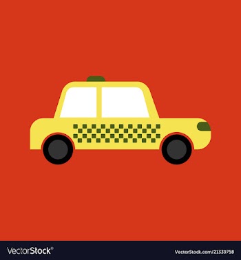 Car linear icon taxi thin line automobile vector image