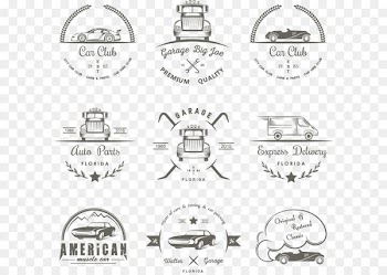 Car Logo Drifting Illustration - Aesthetic personality trademark 