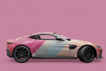 Car mock-up isolated design Free Psd