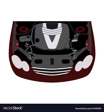 Car motor vector image